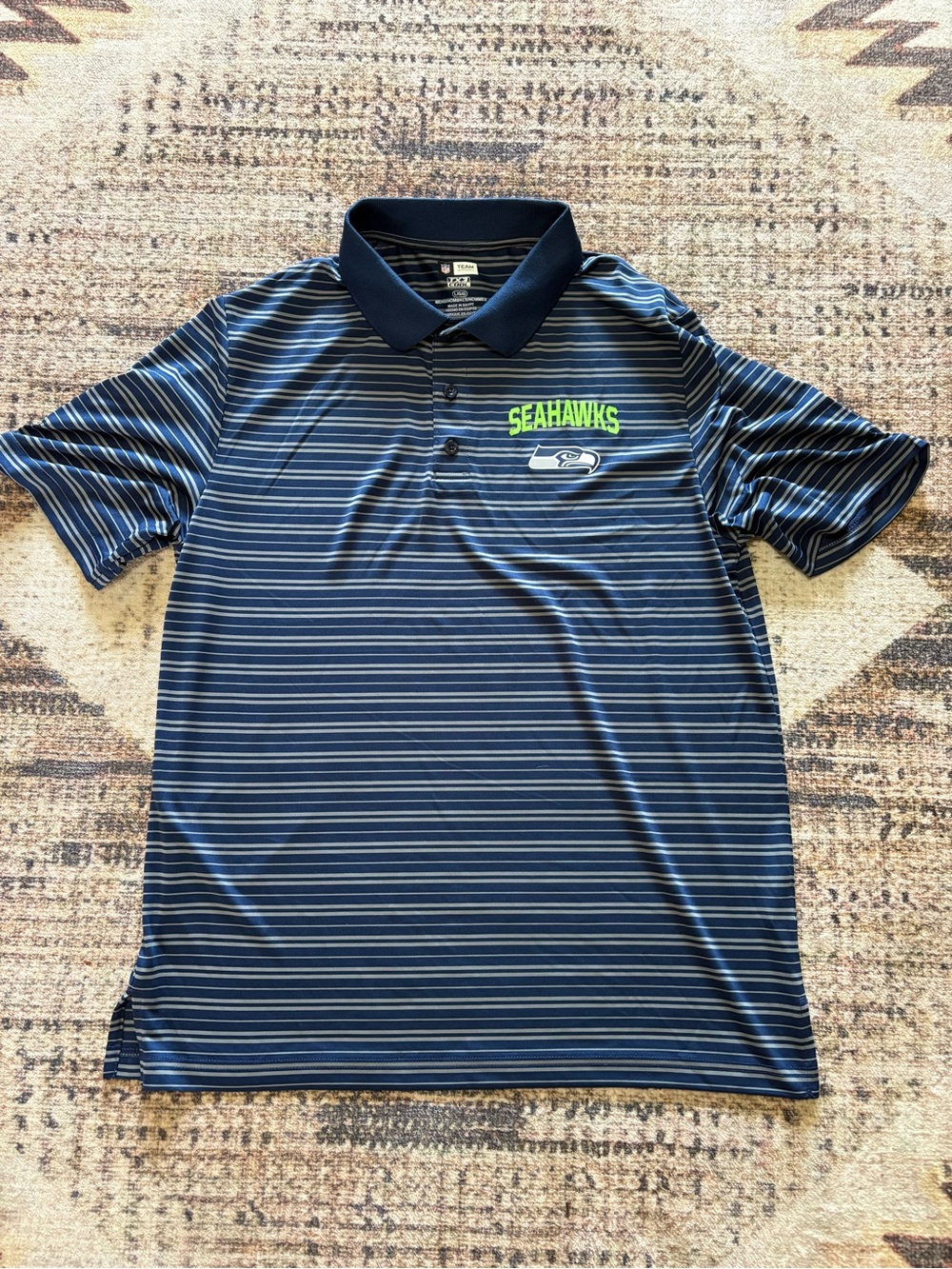 NFL Team Apparel TX3 Cool Seattle Seahawks Men’s Polo Size Large